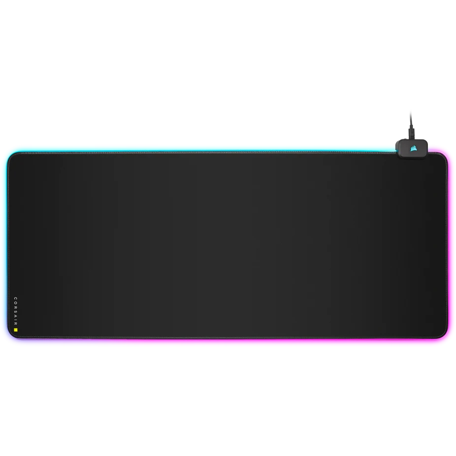لوحة ماوس موسّعة Corsair MM700 RGB، إضاءة RGB 360، محور بمنفذي USB، قاعدة مطاطية مانعة للانزلاق - أسود