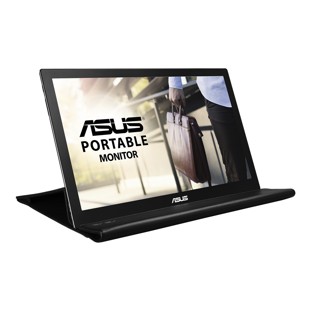 شاشة ASUS MB169B+ المحمولة USB مقاس 16 بوصة، دقة Full HD، لوحة IPS، غطاء ذكي
