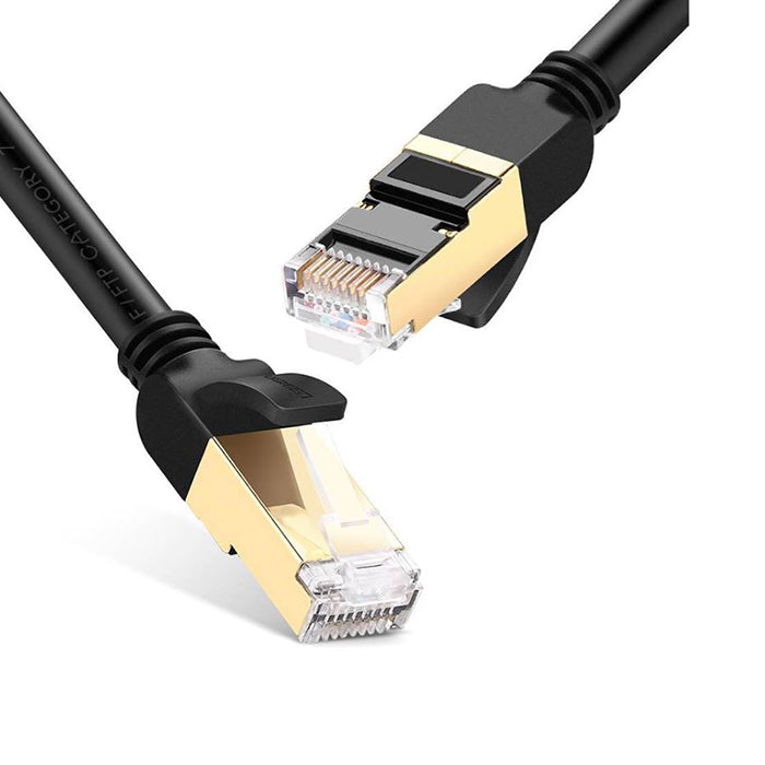 كيبل إيثرنت STP CAT 7 من Ugreen، سرعة 10 جيجابت في الثانية، 600 ميجاهرتز، مع موصل RJ45 مسطح مطلي بالذهب