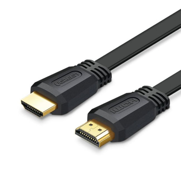 كابل Ugreen HDMI 2.0 مسطح ذكر إلى ذكر، 18 جيجابت في الثانية مطلي بالذهب