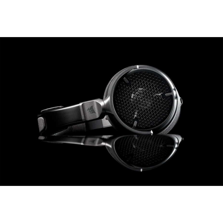 سماعة رأس Corsair Virtuoso PRO مفتوحة من الخلف للبث والألعاب، ميكروفون أحادي الاتجاه قابل للفصل