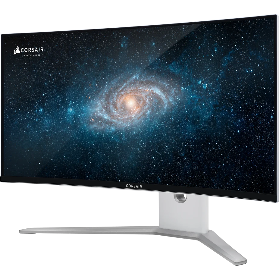 شاشة الألعاب Corsair XENEON 34WQHD240-C QD-OLED، مقاس 34 بوصة، بدقة 3440 × 1440، وانحناء 1800R، ومعدل تحديث 240 هرتز، وزمن استجابة 0.03 مللي ثانية (GtG)