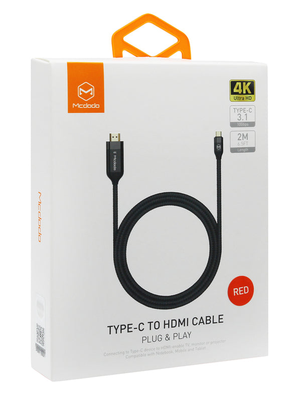 Mcdodo 2 M Type C To Hdmi Cable , Black - Ca-5881