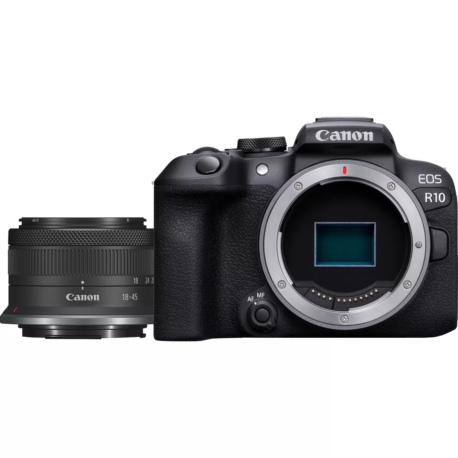 كاميرا كانون EOS R10 بدون مرآة مع عدسة RF-S 18-45mm F4.5-6.3 IS STM، وواي فاي وبلوتوث