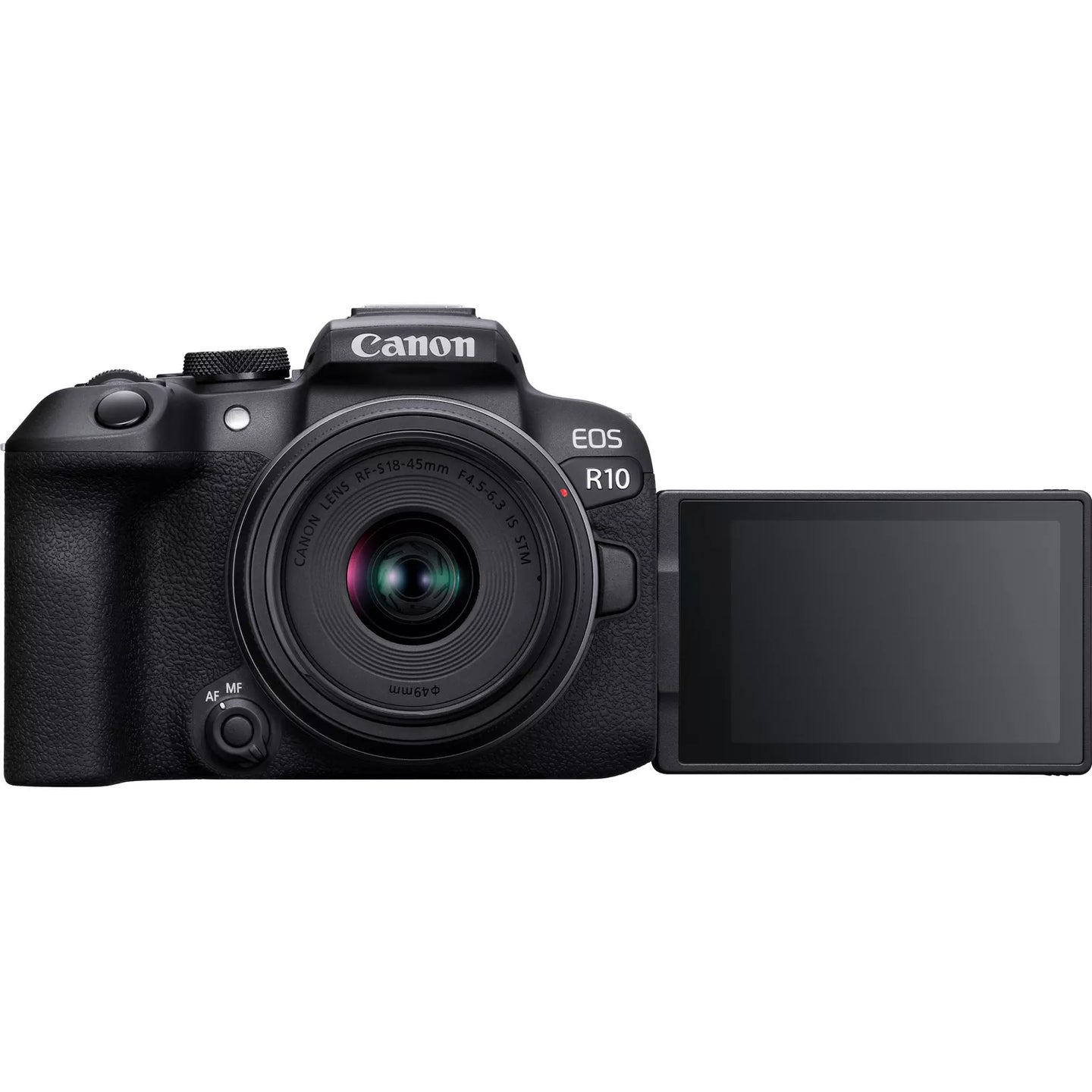 كاميرا كانون EOS R10 بدون مرآة مع عدسة RF-S 18-45mm F4.5-6.3 IS STM، وواي فاي وبلوتوث