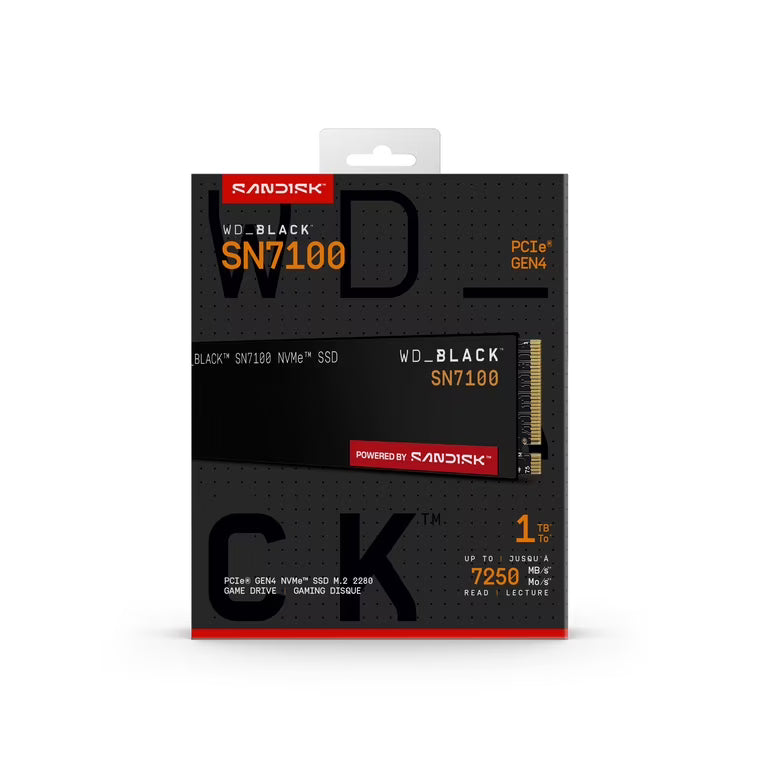 Western Digital Black SN7100 NVMe SSD سعة 1 تيرابايت، M.2 2280، PCIe Gen 4