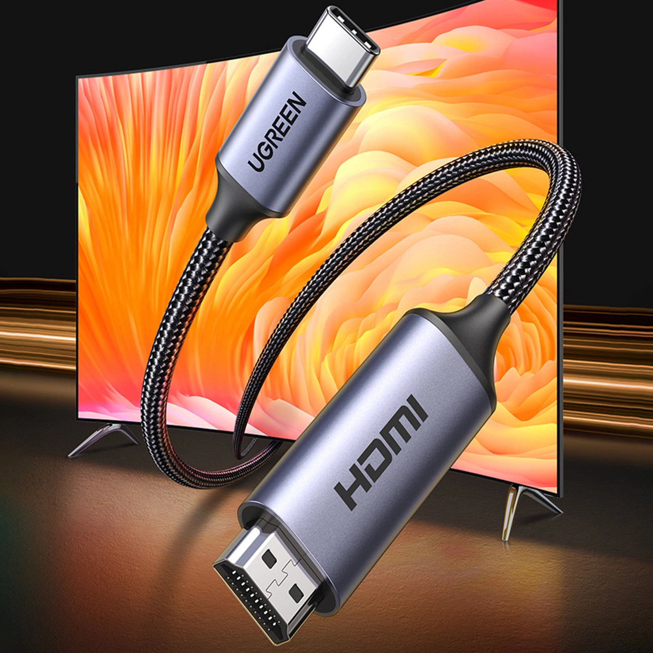 كابل Ugreen‏ HDMI إلى USB-C‏، 8K 60Hz، بطول 1.5 متر