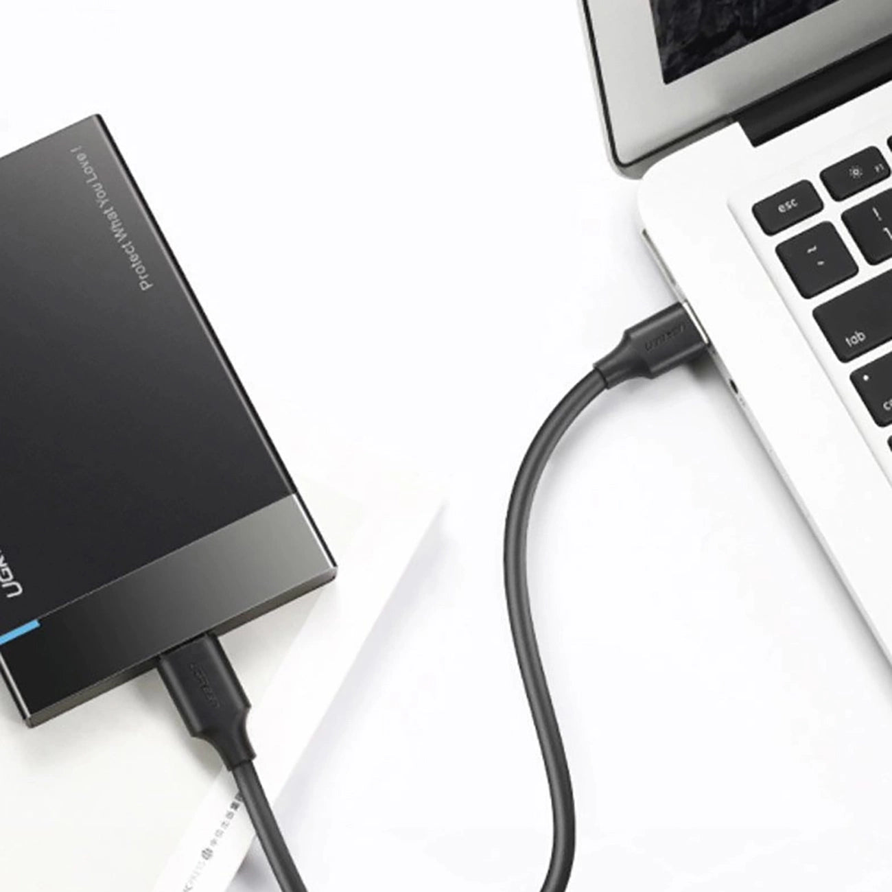 كابل Ugreen USB 3.0 ذكر إلى Type C، 3 أمبير 5 جيجابت في الثانية، سلك شحن ونقل بيانات