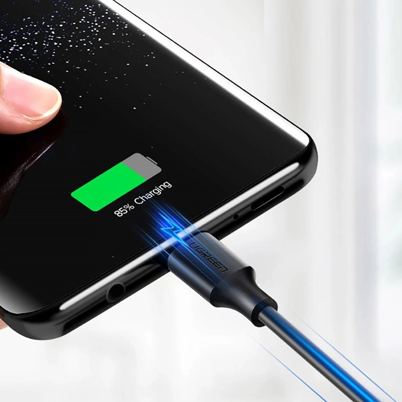 كابل Ugreen USB 3.0 ذكر إلى Type C، 3 أمبير 5 جيجابت في الثانية، سلك شحن ونقل بيانات