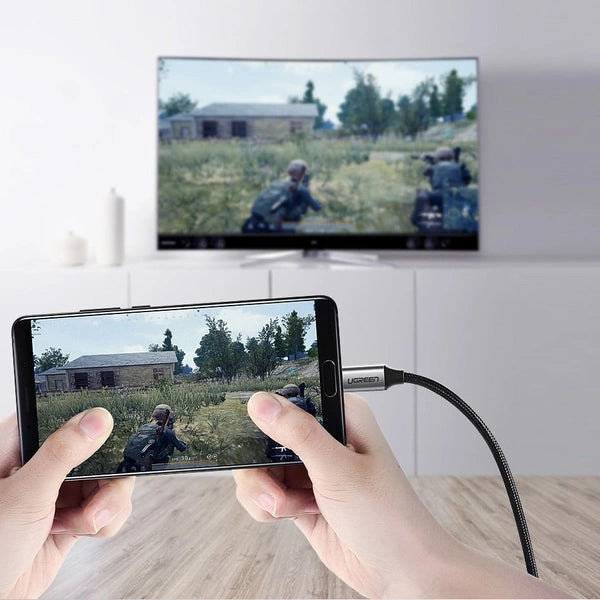 كابل Ugreen USB Type C 3.2 Gen1 إلى HDMI 2.0 بدقة 4K ومعدل 60Hz فائق الوضوح (UHD) مع Thunderbolt 3 بطول 1.5 متر