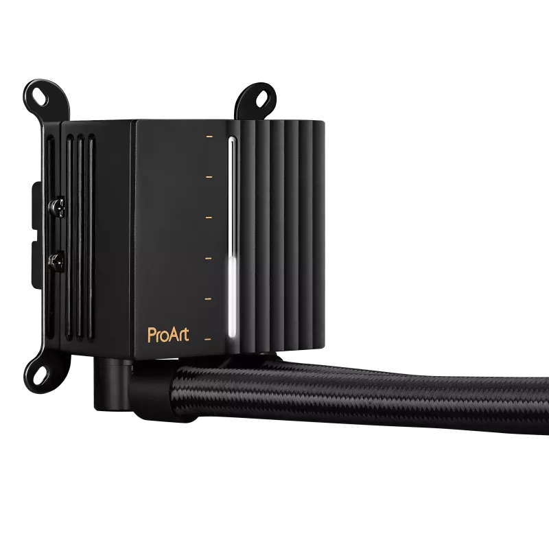 مبرد سائل لوحدة المعالجة المركزية المتكامل ASUS ProArt LC 420، وثلاث مراوح لمبرد Noctua NF-A14 industrialPPC-2000 PWM مقاس 140 مم