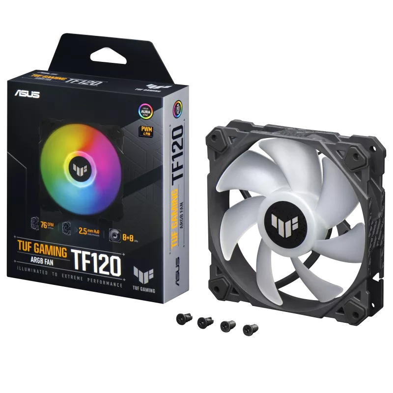 مروحة صندوق الحاسوب ASUS TUF Gaming TF120 ARGB أحادية 120 ملم
