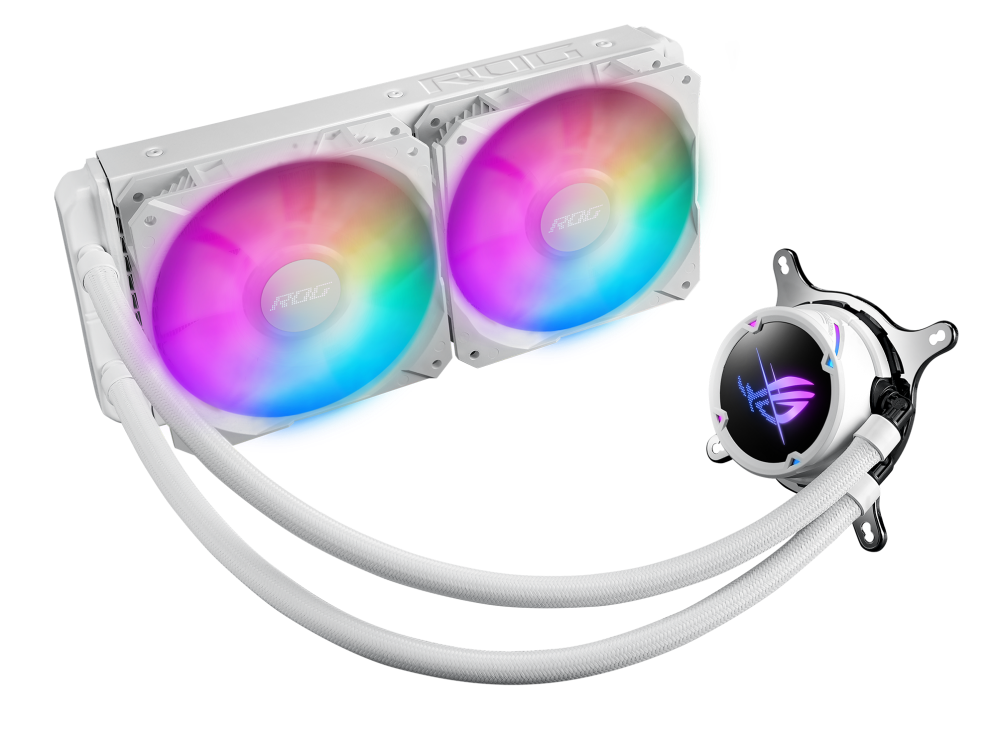 مبرد وحدة المعالجة المركزية السائل المتكامل ASUS ROG Strix LC II 240 ARGB All In One Liquid CPU Cooler، ومبرد 240 ملم، ومراوح RGB للمبرد