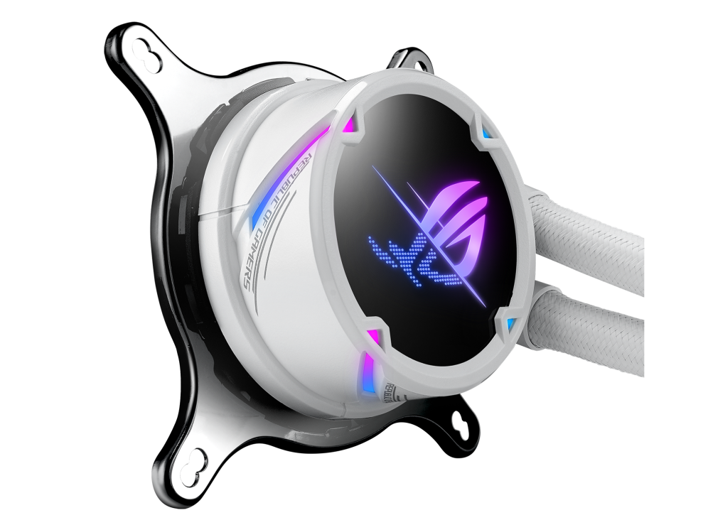 مبرد وحدة المعالجة المركزية السائل المتكامل ASUS ROG Strix LC II 240 ARGB All In One Liquid CPU Cooler، ومبرد 240 ملم، ومراوح RGB للمبرد