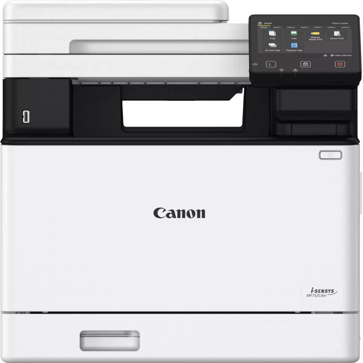طابعة الليزر متعددة الوظائف بالألوان Canon i-SENSYS MF752Cdw، وشبكة Wi-Fi، وشاشة 5 بوصة