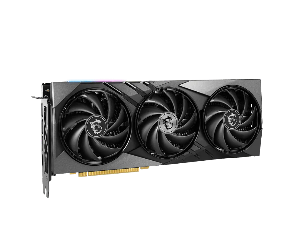 بطاقة الرسوميات MSI GeForce RTX 4070 SUPER 12G GAMING X SLIM، ذاكرة 12 جيجابايت GDRR6X، منفذ PCIe 4