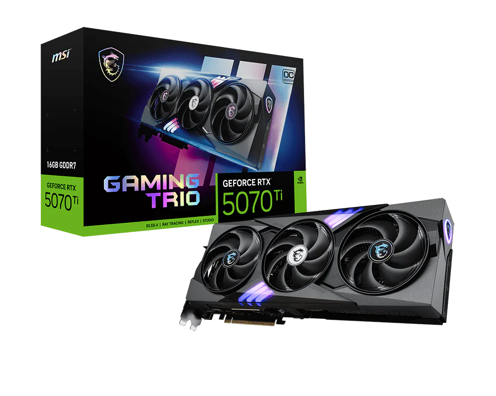 بطاقة الرسوميات MSI GeForce RTX 5070 Ti 16G GAMING TRIO OC