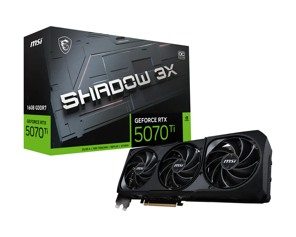 MSI GeForce RTX 5070 Ti 16G SHADOW 3X OC Graphics Card