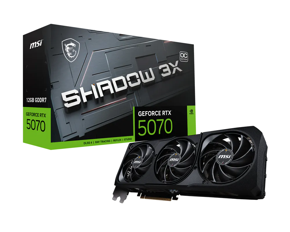 MSI GeForce RTX 5070 12G SHADOW 3X OC Graphics Card