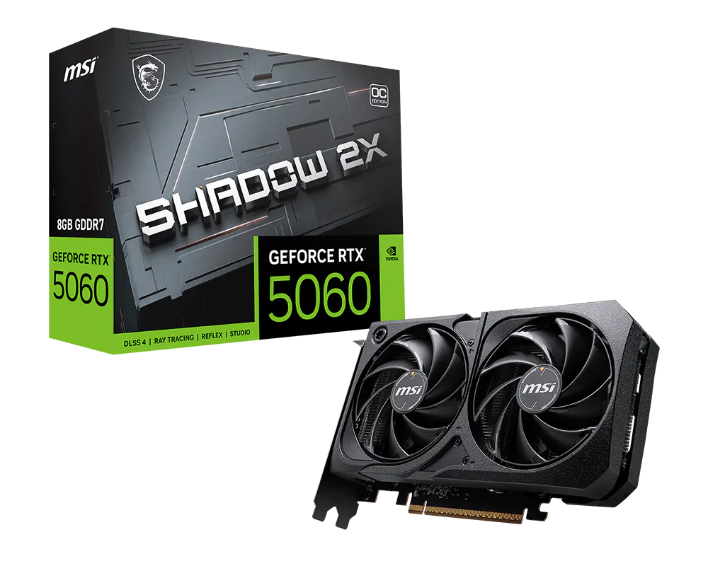 MSI جي فورس RTX 5060 8G شادو 2X OC
