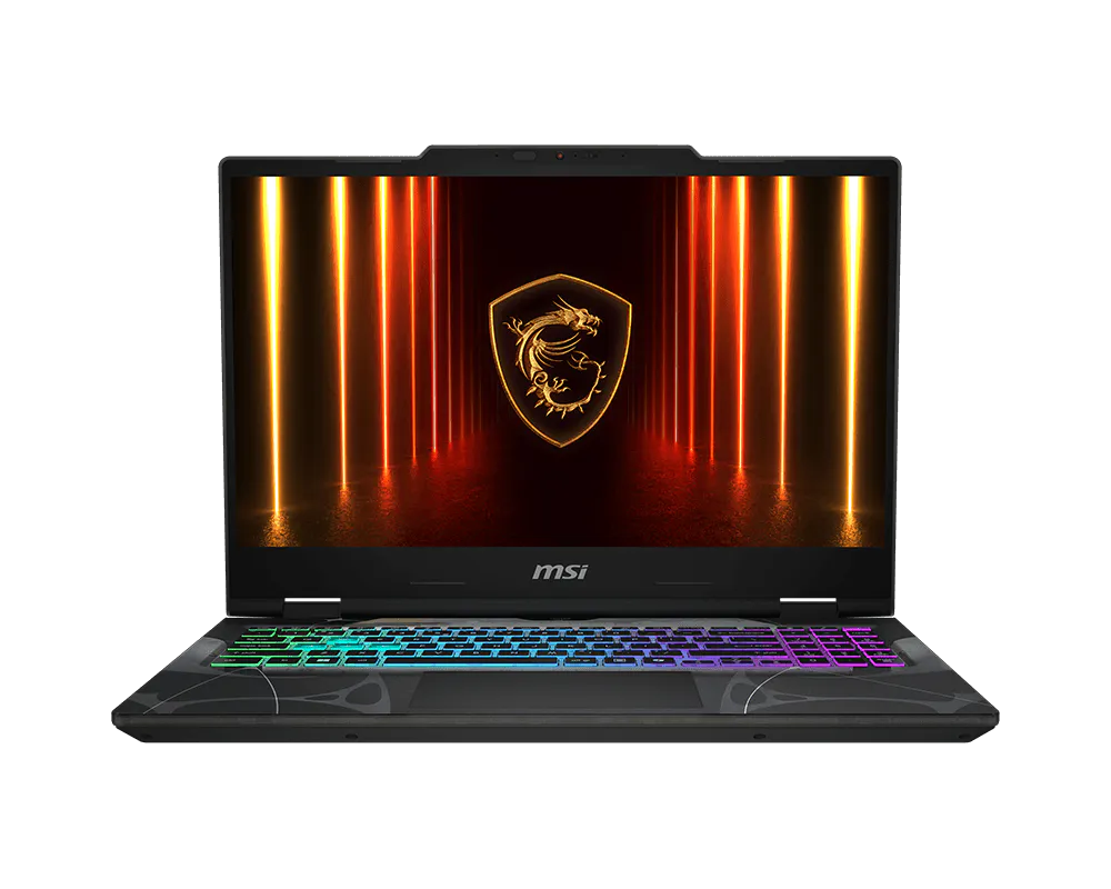 لابتوب الألعاب MSI Cyborg 15 B2RWFKG، شاشة 15.6 بوصة FHD IPS 144 هرتز، معالج Intel Core 7 240H، بطاقة رسوميات 8 جيجابايت NVIDIA RTX 5060