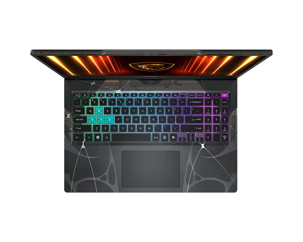 لابتوب الألعاب MSI Cyborg 15 B2RWFKG، شاشة 15.6 بوصة FHD IPS 144 هرتز، معالج Intel Core 7 240H، بطاقة رسوميات 8 جيجابايت NVIDIA RTX 5060