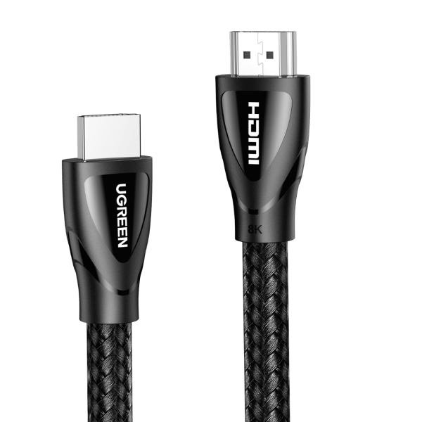 كابل Ugreen HDMI 8K 2.1، كابل HDMI مضفر فائق السرعة 48 جيجابت في الثانية - 2 متر