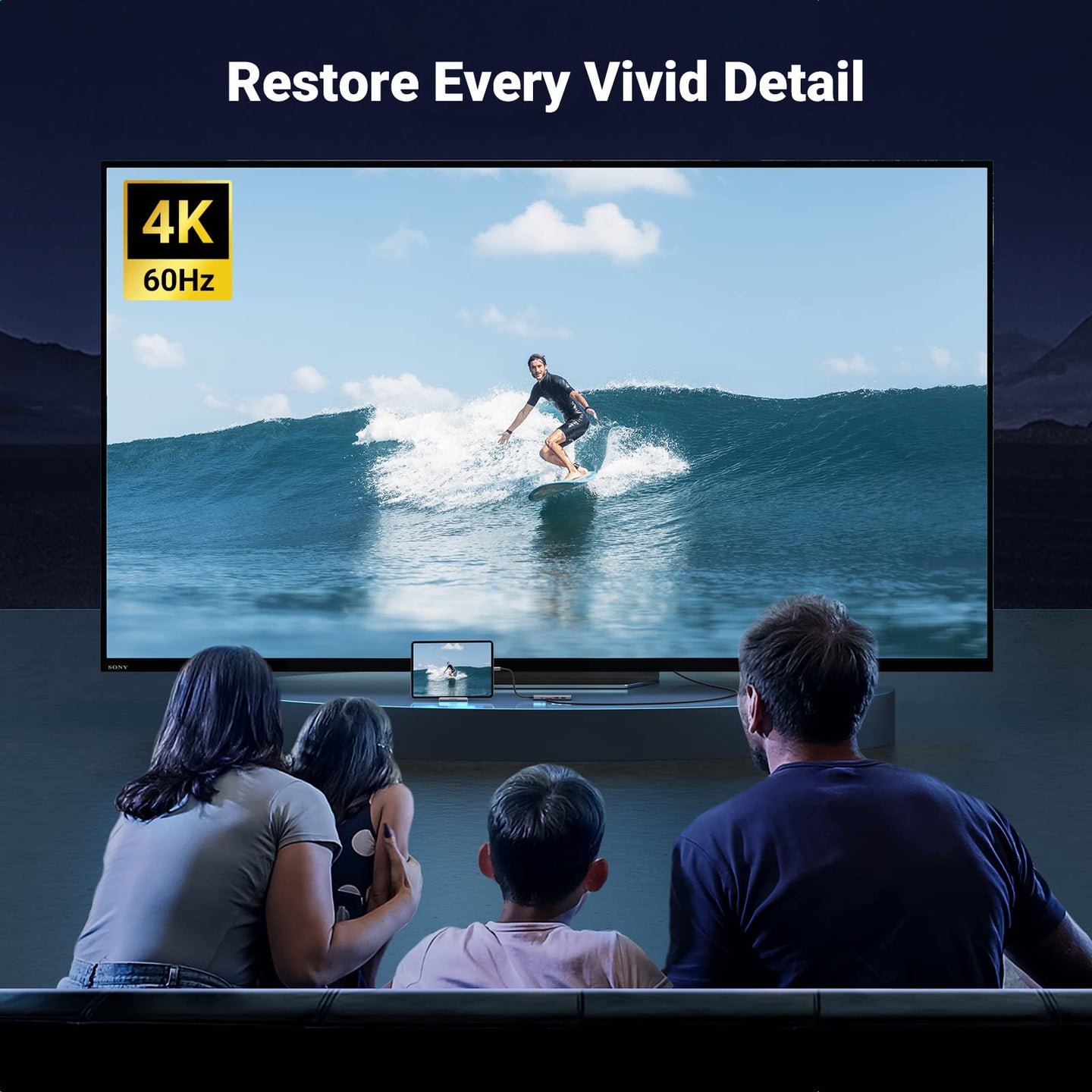 موزع يوجرين USB-C، 4K 60Hz، محول USB-C 6 في 1 إلى USB مع توصيل طاقة 100 واط، محول HDMI