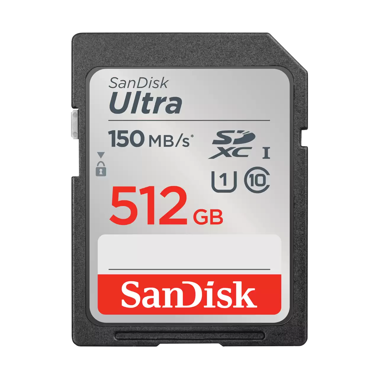 بطاقة ذاكرة SanDisk Ultra UHS I SD بسعة 512 جيجابايت وسرعة 150 ميجابايت/ثانية لكاميرات DSLR والكاميرات عديمة المرآة، ضمان 10 سنوات