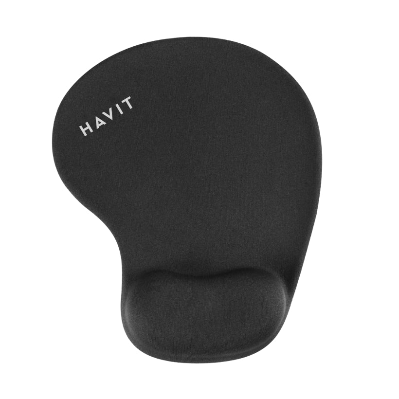 Havit Computer Mouse Pad With Wrist Rest, 228 √ó 190 √ó 5mm, Black - MP802